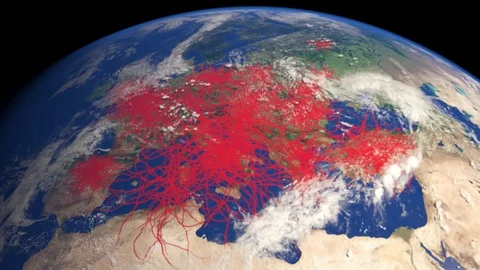 Coronavirus expansion Stock Footage 130120945