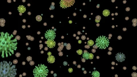 Coronavirus Falling BG on Alpha-Channel Video stock 127435348