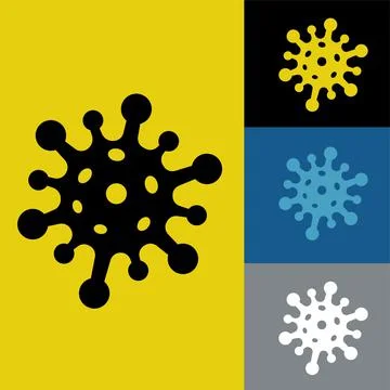 Coronavirus flat icon vector illustration logo Isolated template. Stock Illustration