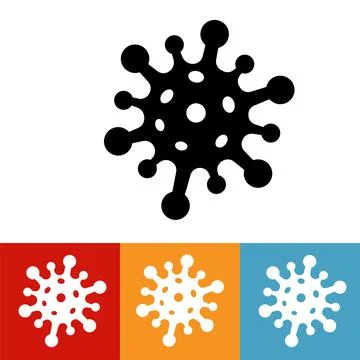 Coronavirus flat icon vector illustration logo Isolated template. Stock Illustration