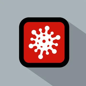 Coronavirus flat icon vector illustration logo Isolated template. Stock Illustration