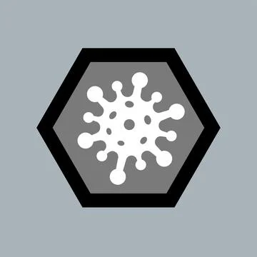 Coronavirus flat icon vector illustration logo Isolated template. Stock Illustration