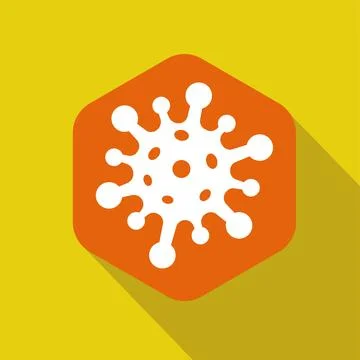 Coronavirus flat icon vector illustration logo Isolated template. Stock Illustration