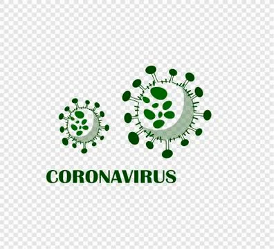 Coronavirus - flat vector icon on a transparent background. Icon flu, virus Stock Illustration
