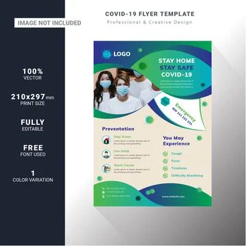 Coronavirus Flyer Layout Stock Illustration