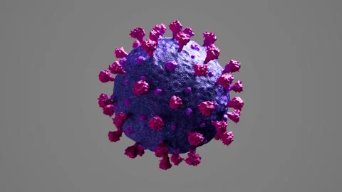 Coronavirus on gray background Stock Footage 142524333
