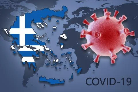 Coronavirus in Greece Stock Illustration