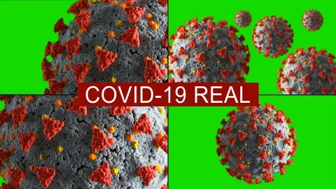 Coronavirus in green screenl Stock Footage 127071355