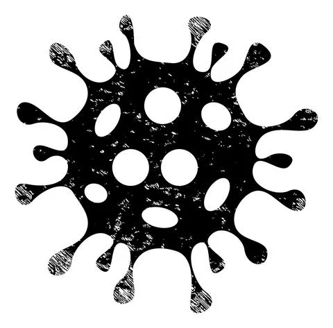 Coronavirus Grunge Icon Vector Stock Illustration