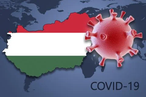 Coronavirus in Hungary Stock Illustration