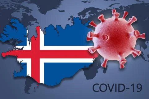 Coronavirus in Iceland Stock Illustration