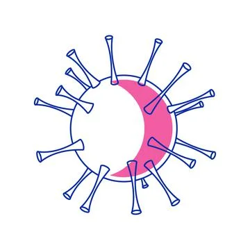 Coronavirus Icon. Biological pollution. Vector. Stock Illustration