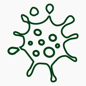 Coronavirus icon. SARS-CoV-2 infection. Stock Illustration