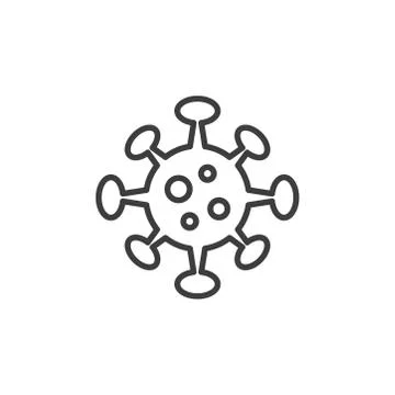 Coronavirus icon on white background Stock Illustration
