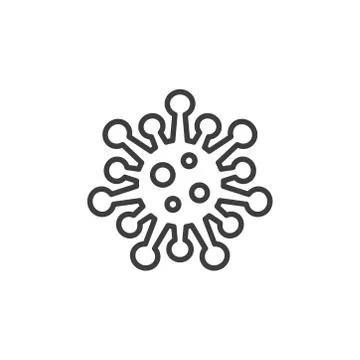 Coronavirus icon on white background Stock Illustration