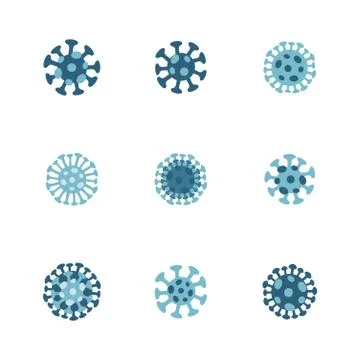 Coronavirus icons set. Flat vector illustration for any web design on white b Stock-Illustration