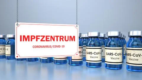 Coronavirus Impfzentrum Stock Illustration