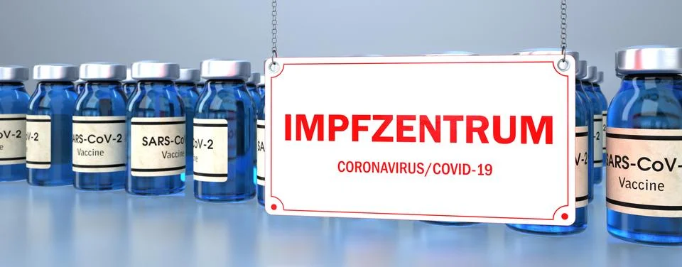 Coronavirus Impfzentrum Stock Illustration