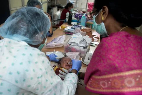 Coronavirus India -  Immunisation programme 库存照片