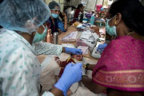 Coronavirus India -  Immunisation programme Stock Photos