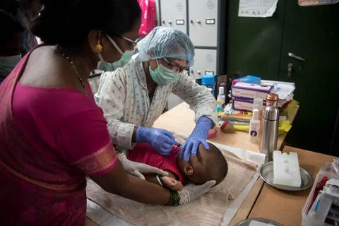 Coronavirus India -  Immunisation programme Stock Photos