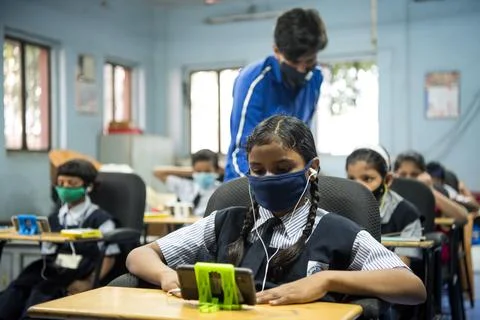 Coronavirus India lockdown  - E learning Photos