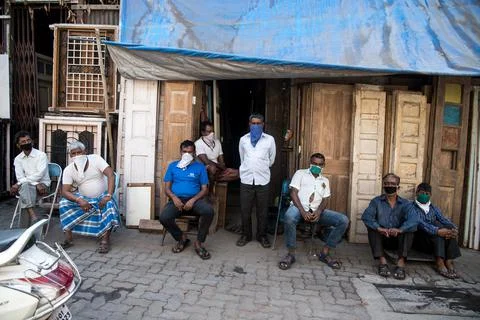 Coronavirus India lockdown - Migrant workers 库存照片