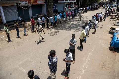Coronavirus India lockdown - Migrant workers Stock Photos