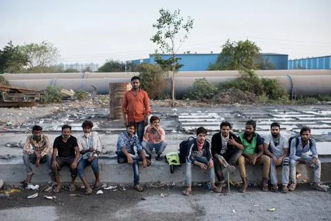 Coronavirus India lockdown - Migrant workers Stock Photos