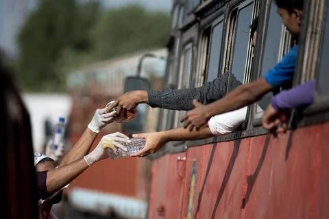 Coronavirus India lockdown - Migrant workers Stock Photos