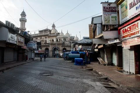 Coronavirus India lockdown - Sheikh Memon Street 库存照片