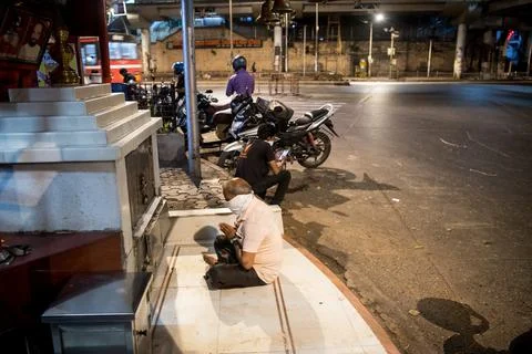 Coronavirus India lockdown - Temple. Stockfoto's