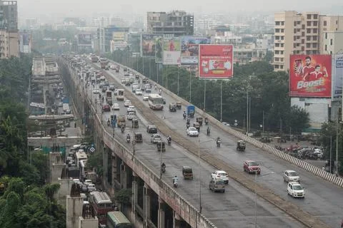 Coronavirus India lockdown - Traffic Stockfoto's