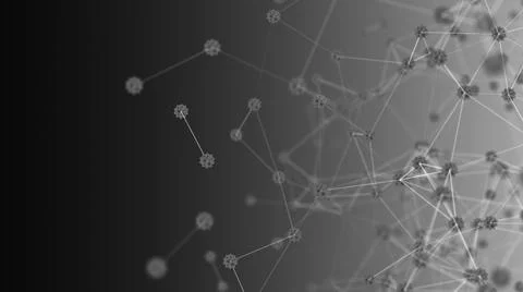 Coronavirus infection background with plexus connectivity abstract Stock Illustration