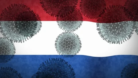 Coronavirus infects Netherland, an epidemic that explodes uncontrollably Video stock 124534765