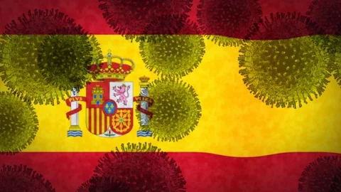 Coronavirus infects Spain, an epidemic that explodes uncontrollably Stock Footage 124536299