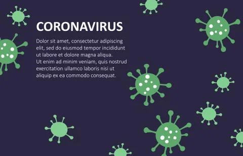 Coronavirus information background. Vector template with area for text. Stock Illustration