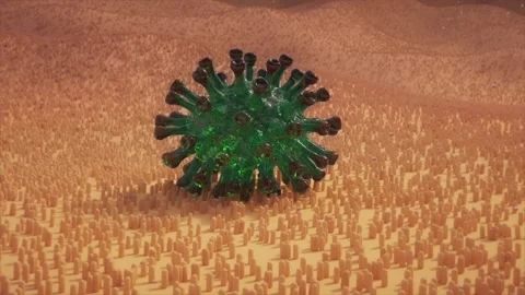 Coronavirus inside a human body Video stock 128977075