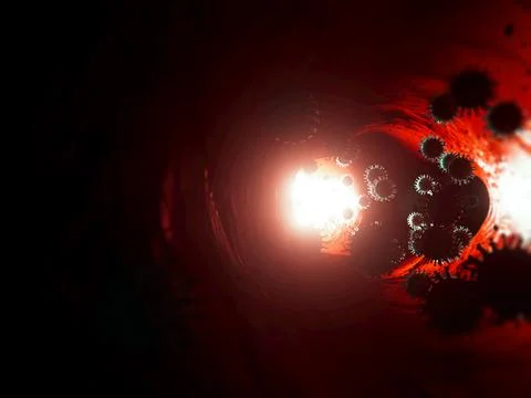 Coronavirus Internal Particles Stock Illustration