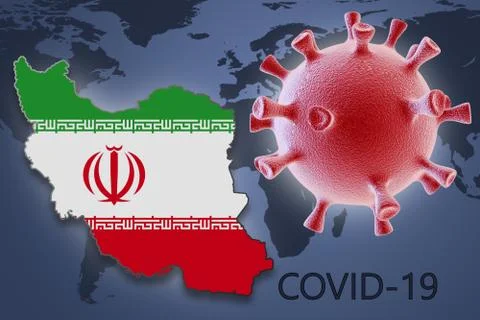 Coronavirus in Iran Stock Illustration