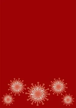 Coronavirus - isolate on a red background, format A4 Stock Illustration