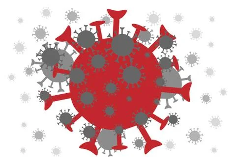 Coronavirus on isolated background. Stock Illustration