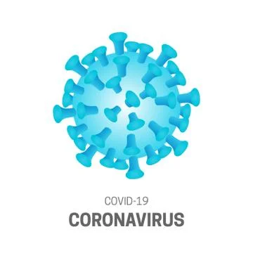 Coronavirus Isolated on White Background Stock Illustration