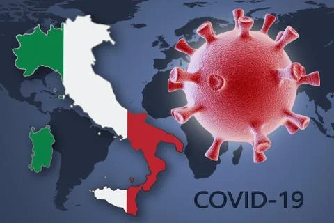 Coronavirus in Italy Stock Illustration