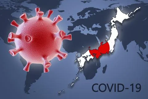 Coronavirus in Japan Stock Illustration