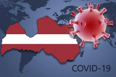 Coronavirus in Latvia Stock Illustration