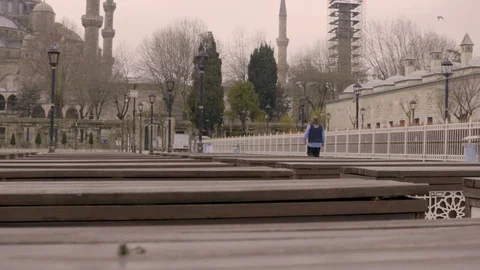 The coronavirus is leaving empty spaces in Turkey Vídeo Stock 128561342