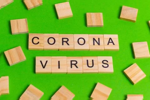 Coronavirus from letters Stock Photos