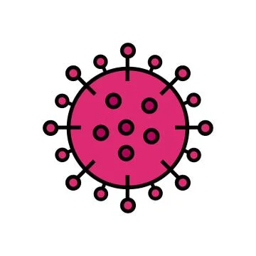 Coronavirus line icon Stock Illustration