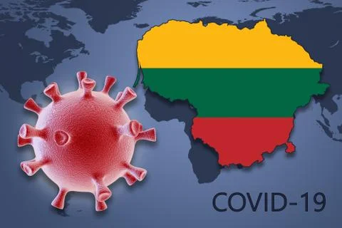 Coronavirus in Lithuania Stock Illustration